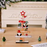 Ornement de Noël bonhomme de neige vieil homme en bois
