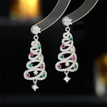 Boucles d'oreilles arbre de Noël brillant