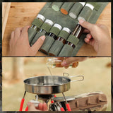 Sac de rangement pour bouteilles d'épices de camping