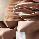 Belle Jupe D'automne Á Plusieurs Niveaux En Tulle Au Design Asymétrique Kaki
