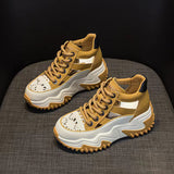 Chaussures Montantes Creuses à Semelle Epaisse