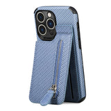 Étui magnétique pour téléphone avec fermeture éclair et fente pour carte de crédit