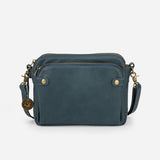 Sac à bandoulière et pochette en cuir à trois couches