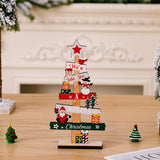 Ornement de Noël bonhomme de neige vieil homme en bois