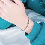 Bracelet en argent sterling de style vintage avec des ailes d'ange