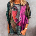 T-shirt à Imprimé Visage