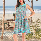 Robe débardeur imprimée sans manches