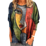 T-shirt à Imprimé Visage