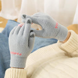 Gants à Écran Tactile Doublés de Laine Épaisse et Chaude