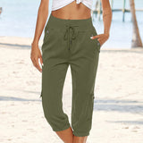 Pantalon Cargo à Cordon de Serrage pour Femmes