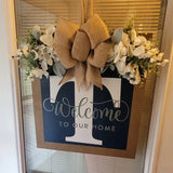 Couronne de bienvenue pour la porte d'entrée