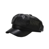 Chapeau de Couleur Unie Décontracté de Style Britannique pour Dames