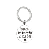 Merci De Nous Aimer Porte-clés En Acier Inoxydable