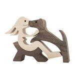 Amoureux des animaux - Ornements de table en bois sculpté