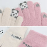 Gants à Écran Tactile Doublés de Laine Épaisse et Chaude