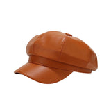 Chapeau de Couleur Unie Décontracté de Style Britannique pour Dames