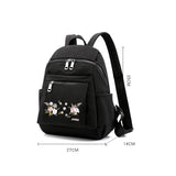 Sac à dos décontracté en nylon brodé à la mode pour femme