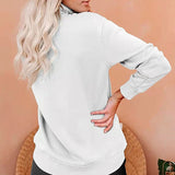 Sweat-shirt à col zippé de couleur unie