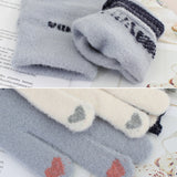 Gants à Écran Tactile Doublés de Laine Épaisse et Chaude