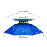 Chapeau parapluie extérieur double couche