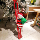 🎅Jouets musicaux électriques pour le Père Noël grimpant à la cheminée🎄