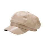 Chapeau de Couleur Unie Décontracté de Style Britannique pour Dames