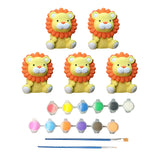 Ours/lion blanc peint à la main