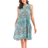 Robe débardeur imprimée sans manches