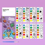 Notes de coloriage aquarelle