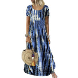 Robe décontractée ample à imprimé col rond