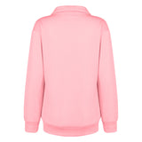 Sweat-shirt à col zippé de couleur unie