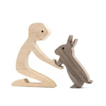 Amoureux des animaux - Ornements de table en bois sculpté