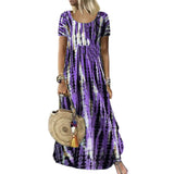 Robe décontractée ample à imprimé col rond