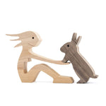Amoureux des animaux - Ornements de table en bois sculpté