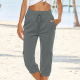 Pantalon Cargo à Cordon de Serrage pour Femmes