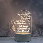 Veilleuse en acrylique gravée - Meilleur cadeau de fête de mère