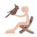 Amoureux des animaux - Ornements de table en bois sculpté