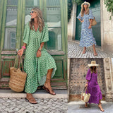 Robe de plage à manches bouffantes