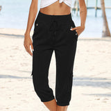 Pantalon Cargo à Cordon de Serrage pour Femmes