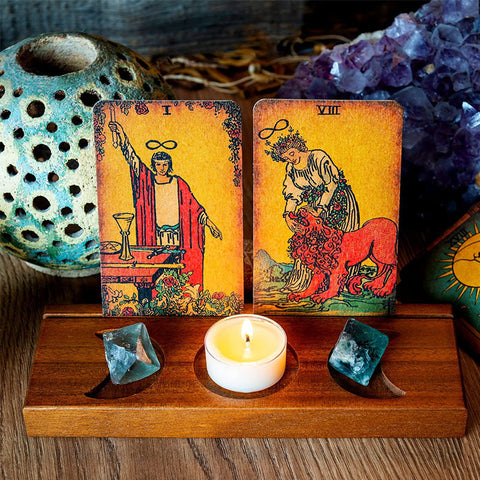 Ornement Bougeoir en Bois Tarot
