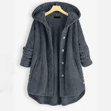 Manteau uni à capuche