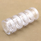 5 bouteilles scellées transparentes connectées