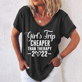 T-shirt uni imprimé anglais