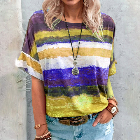 t-shirt à contraste dégradé