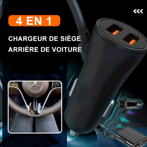 Chargeur de siège arrière de voiture 4 en 1