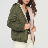 Manteau Matelassé Thermique Léger en Molleton d'Agneau