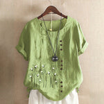 T-shirt En Coton Et Lin Á Enfiler