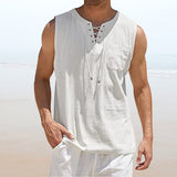 Gilet homme uni avec cordon de serrage
