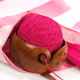 Organisateur de laine en bois fait à la main