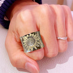 Bague Broadband Tournesol Dorée